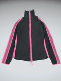 Jana Black and Pink Striped Turtle Neck Sweater (XL)