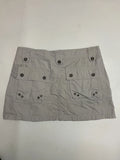 Khaki Beige Cargo Mini Skirt Utility Style Vintage Casual (M)