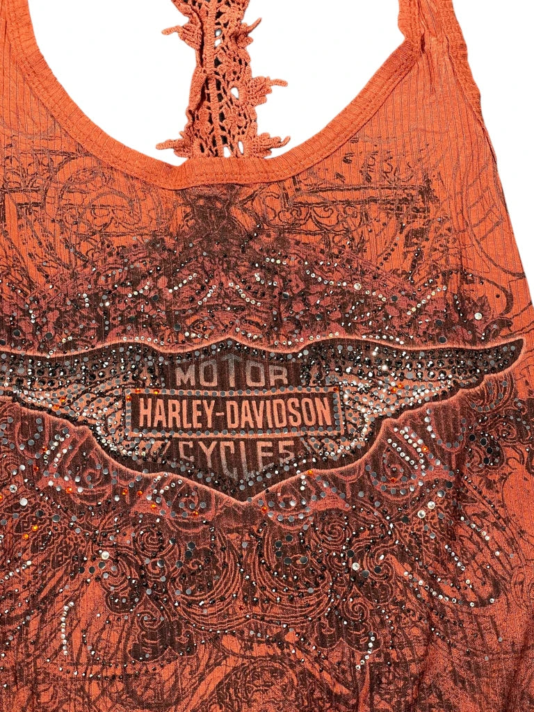 Harley Davidson Rhinestone top (L)