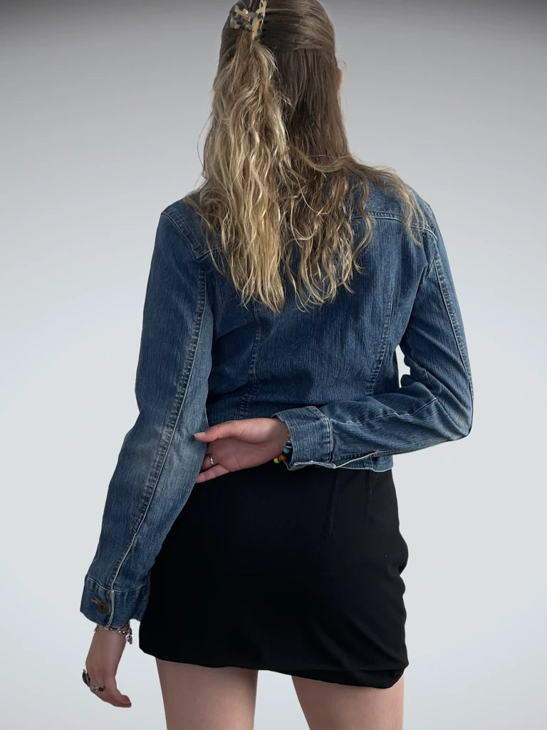 garage mood – cropped denim coat (M?)