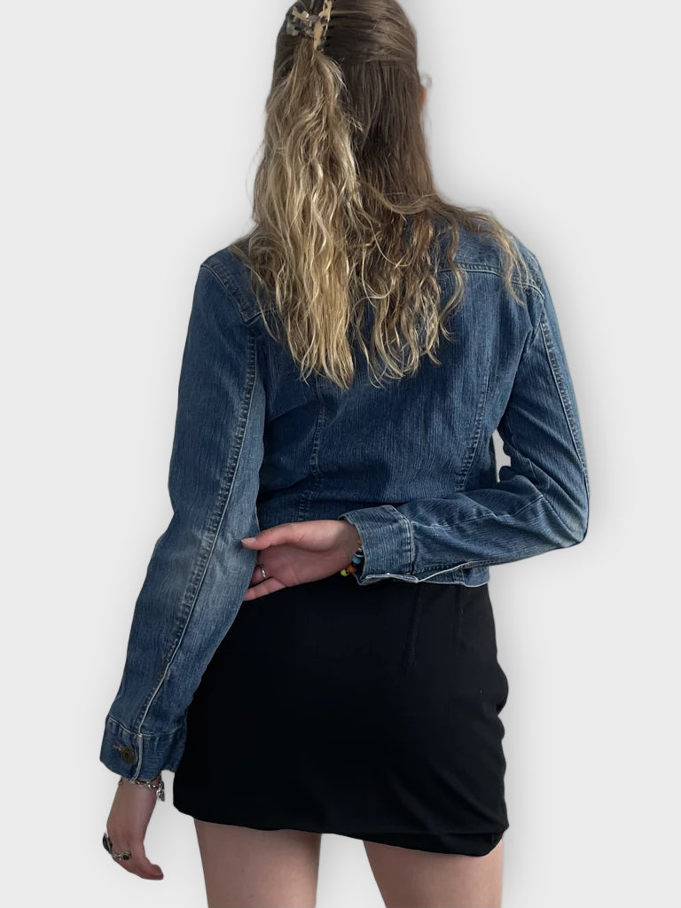 garage mood – cropped denim coat (M)