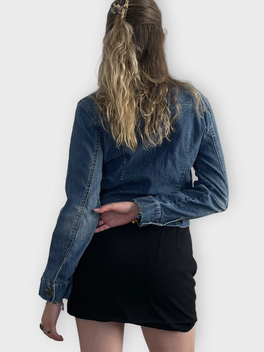 garage mood – cropped denim coat (M)