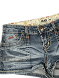 Zanadi Light Wash Rolled Hem Denim Hotpants (L)