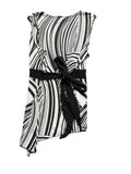 Zebra Print Belted Asymmetric Top (M)