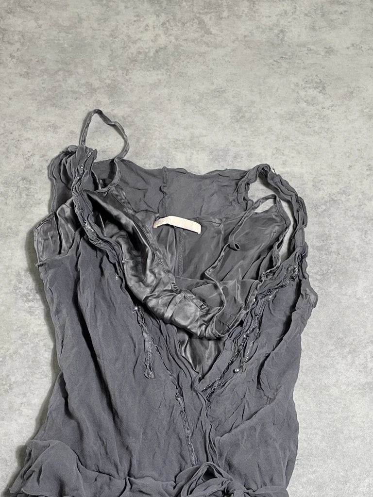 grey dress ((N/A) probably M)