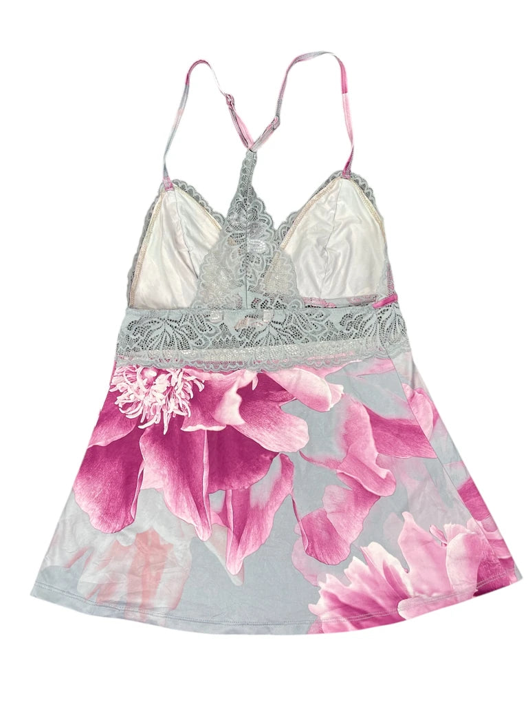 Pink Flower Lingerie Top (XS)