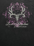 Black Y2K Deer Graphic Tee (S)