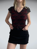 dark romance – mesh floral top (L)