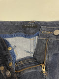 Dark Indigo Denim Mini Skirt Sisley Low Waist Essential (M)
