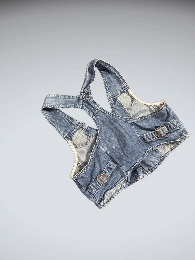 Hot Options Light Blue Denim Racerback Vest Women (M)