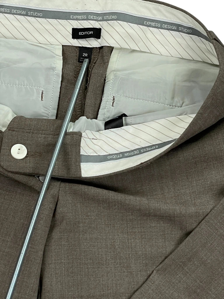 Brown Tailored Flared Suit Pants (S)