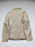 Via Reggio Beige Leather Jacket (M)
