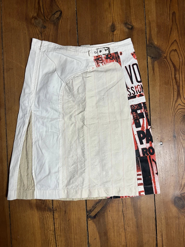 White Skirt with Print