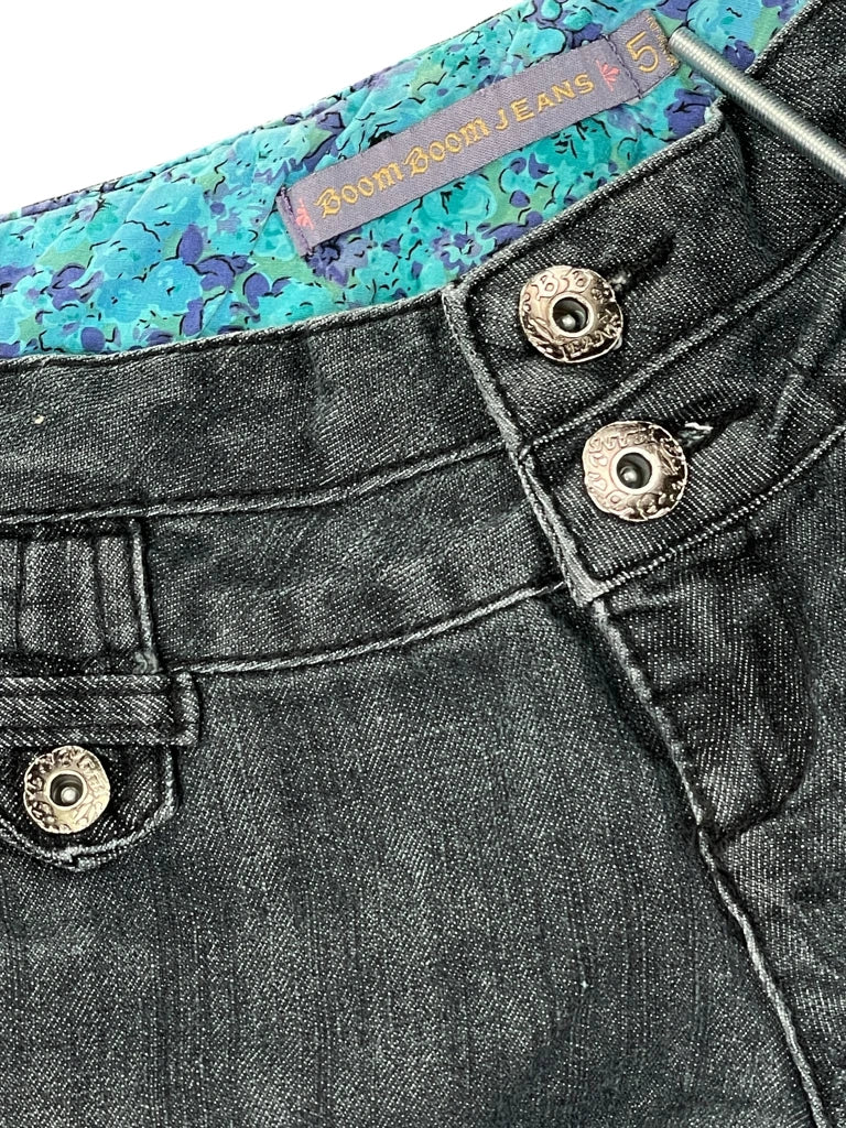 dark grey denim hotpants (S)