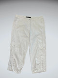 Tribal White Buttoned Cargo Pants (M)