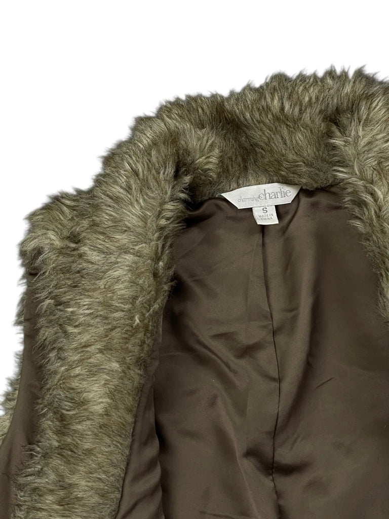 Charlie Beige Faux Fur Vest (S)