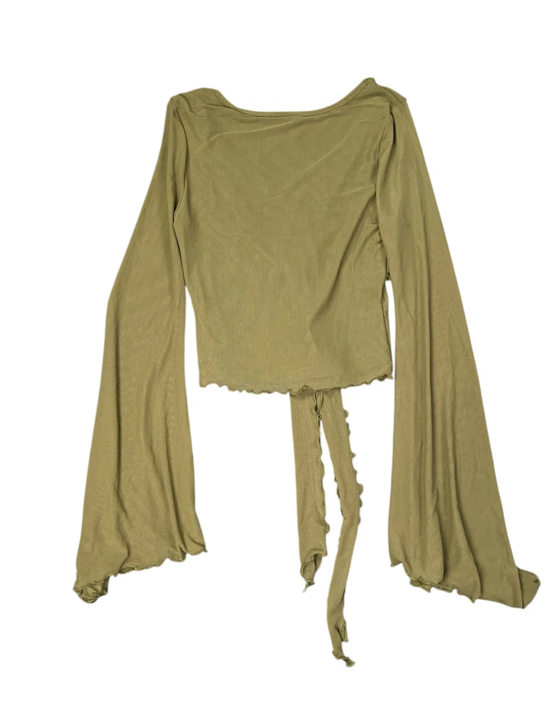Green Simple V-Cut Top (S)
