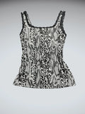 Snakeskin Lace Trim Cami Top (S)