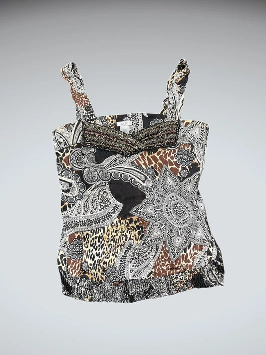 paisley animal mix cami (M)