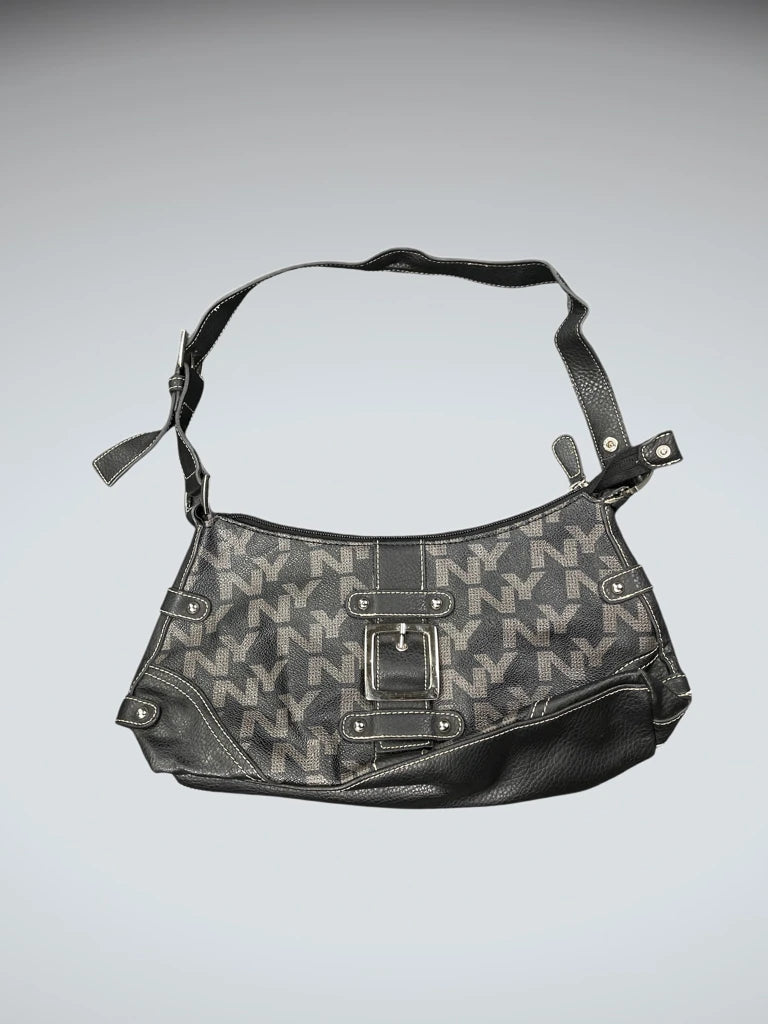 NY Monogram Black Shoulder Bag (ONESIZE)