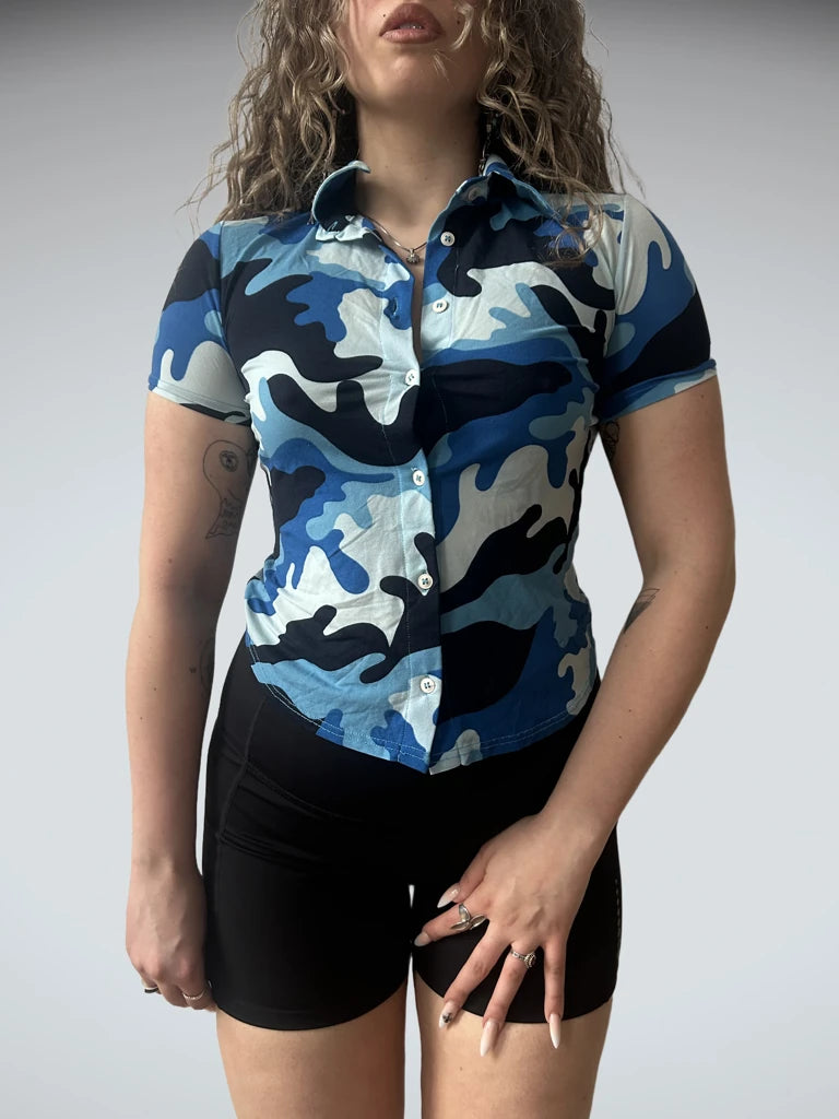 Blue camo shirt