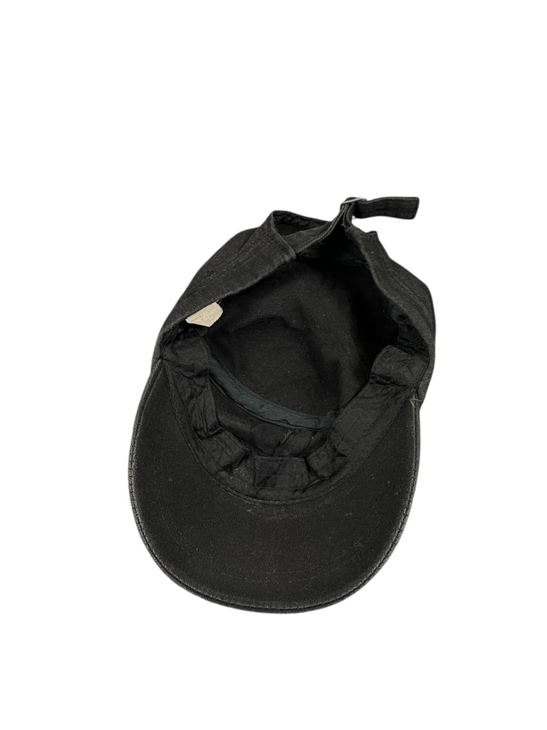 Black Rhinestone Cross Military Cap (ONESIZE)