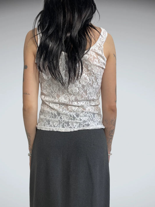 white lace top (M)