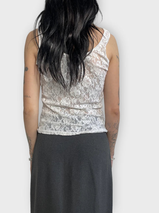 white lace top (M)