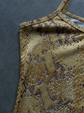 Yellow snake print top