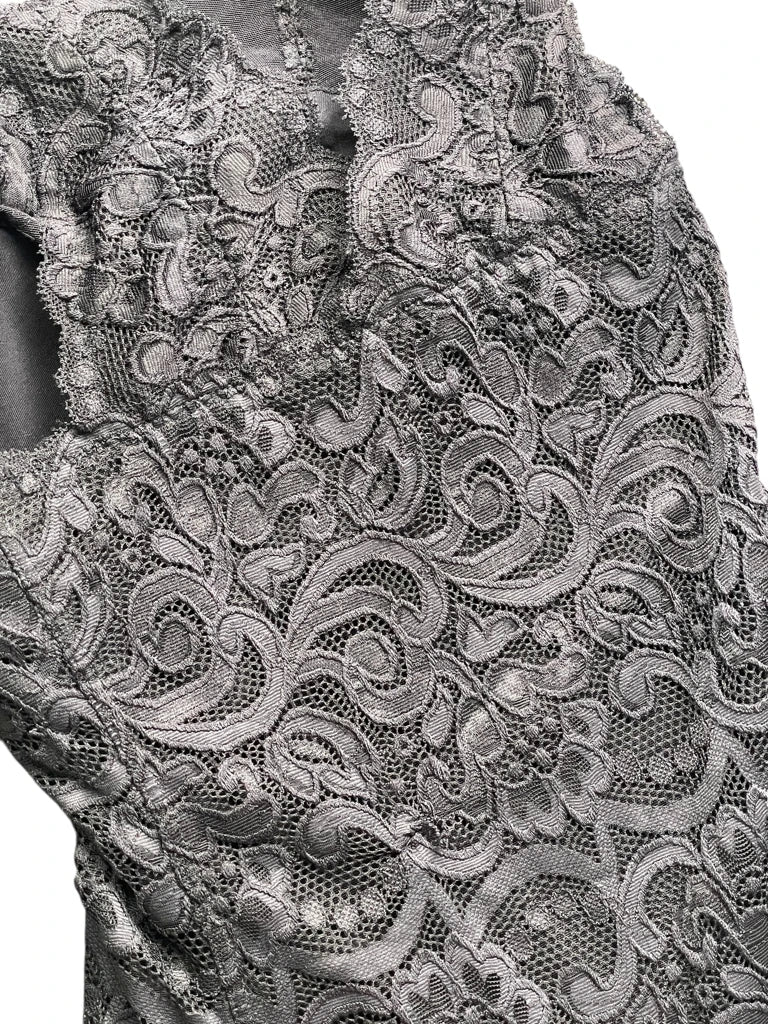 Black Romantic Lace Lingerie-Inspired Top (S)