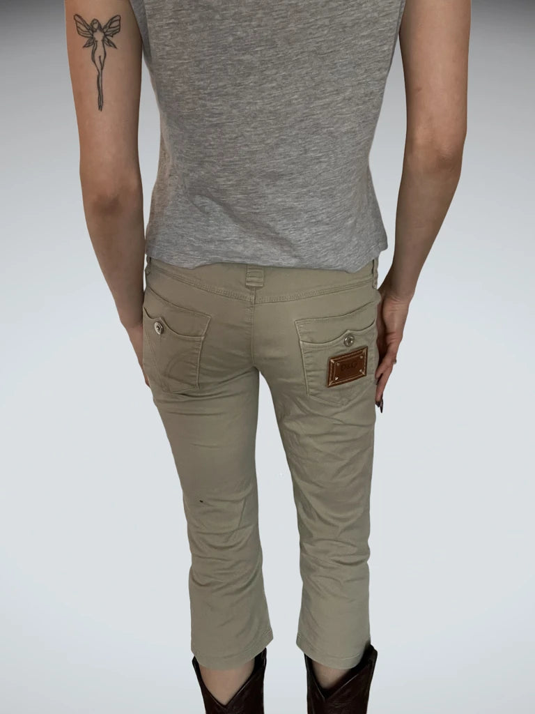 Beige 3/4 Pants