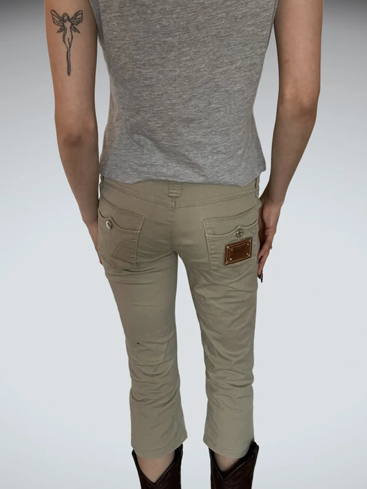 Beige 3/4 Pants