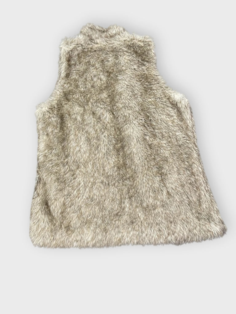 Charlie Beige Faux Fur Vest (S)