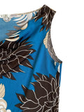 ocean garden – retro floral top (S)