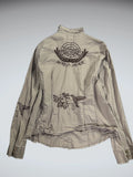 Authentic Distressed Utility Army Shirt (L)