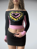 Shoulder-less pink top