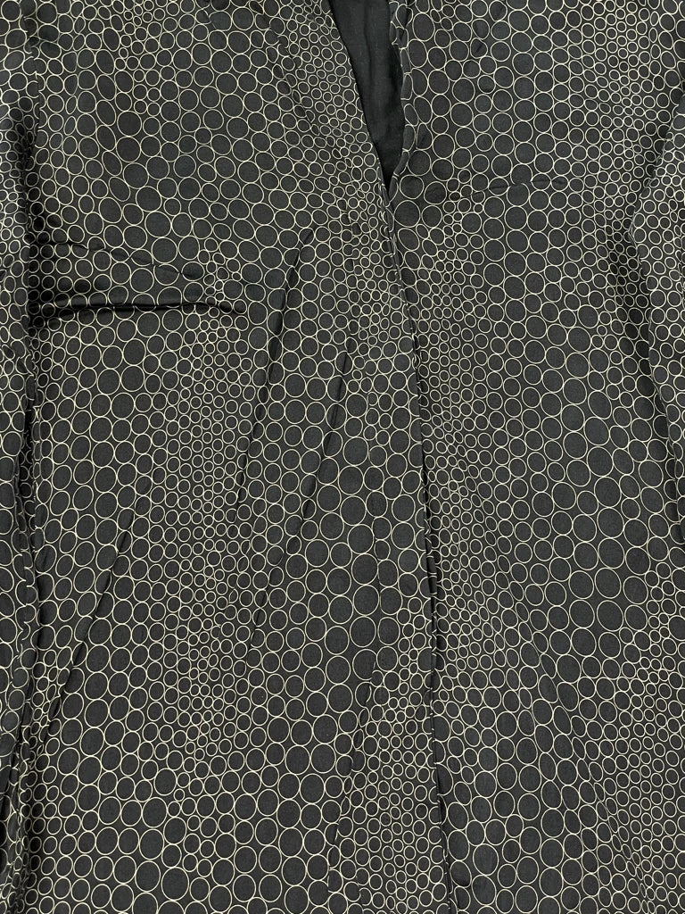 Kenneth Cole Black Silk Bubble Print Blouse (XS)