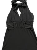 XOXO Black Halter String Top (S)
