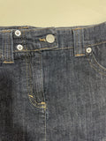 Dark Indigo Denim Mini Skirt Sisley Low Waist Essential (M)
