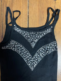 Black Crop Top with Glitter