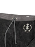 Black Velour Logo Pants (L)