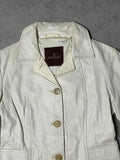 moncler white leather jacket