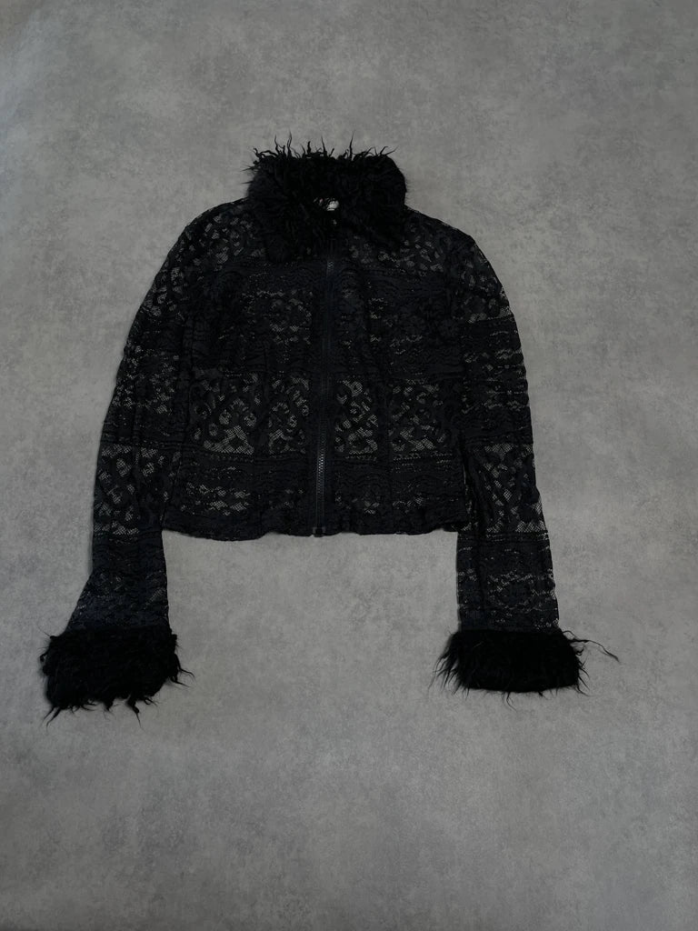 fur lace jacket