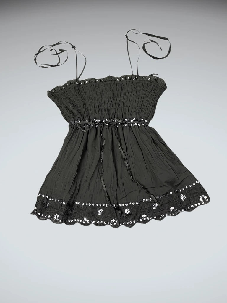 Tea F Embellished Boho Top (S)
