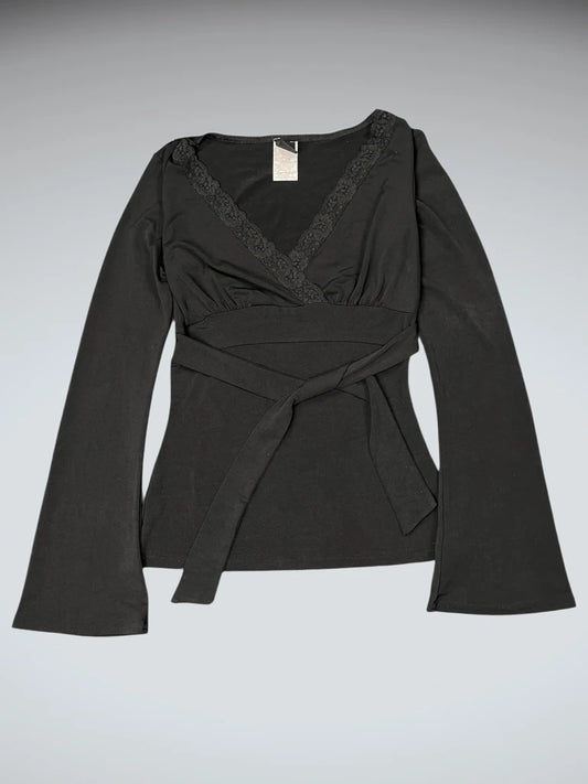 Wrapper Elegant Black Dress (S)