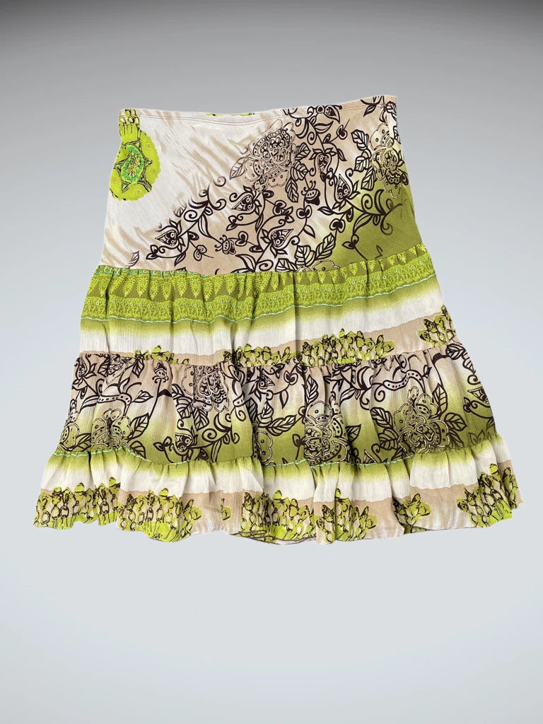 Ocean Mist Leopard Print Skirt (M)
