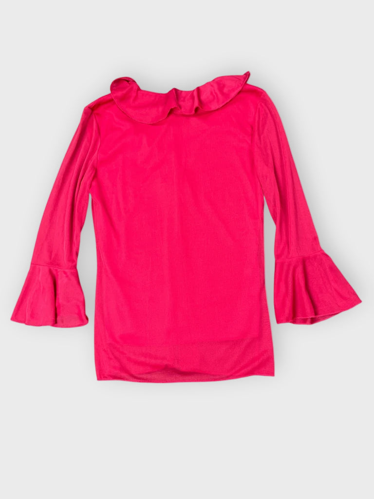 Moa USA pink tie front bell sleeve top (S)