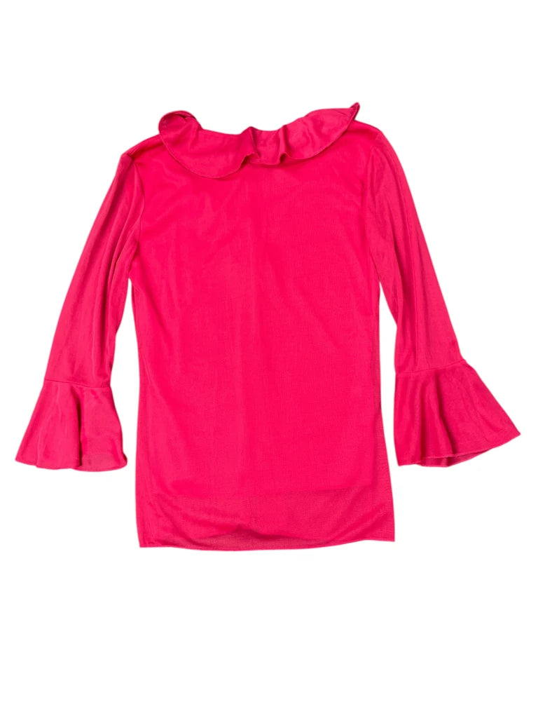 Moa USA pink tie front bell sleeve top (S)