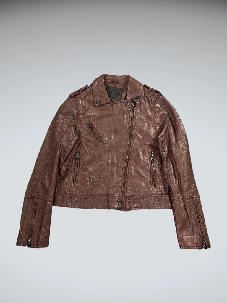 BlankNYC Burgundy Faux Leather Jacket Women (L)