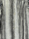 Komarov White Snakeskin Satin Dress Top (M)